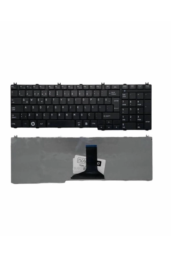 Toshiba ile Uyumlu Satellite L750-1PH, L750-1PK, L750-1PM, L750-1PN Notebook Klavye Siyah TR