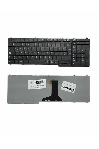 Toshiba ile Uyumlu Satellite A500-19W, A500-1C0, A500-1DN, A500-1E4 Notebook Klavye Siyah TR