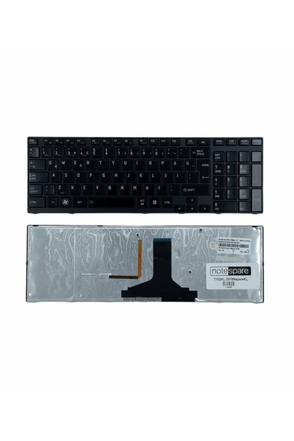 Toshiba ile Uyumlu Satellite A660-16R, A660-177, A660-17G Notebook Klavye Işıklı Siyah TR