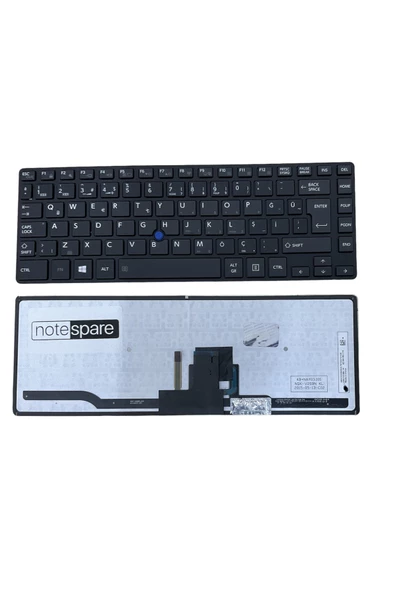 Toshiba ile Uyumlu Tecra Z40-A-11F, Z40-A-121, Z40-A-122 Notebook Işıklı Klavye Siyah TR Çerçeveli
