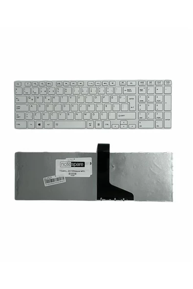 Toshiba ile Uyumlu Satellite C850D-DRK, C850D-DSK, C850-DJK, C850-DKK Notebook Klavye Beyaz TR