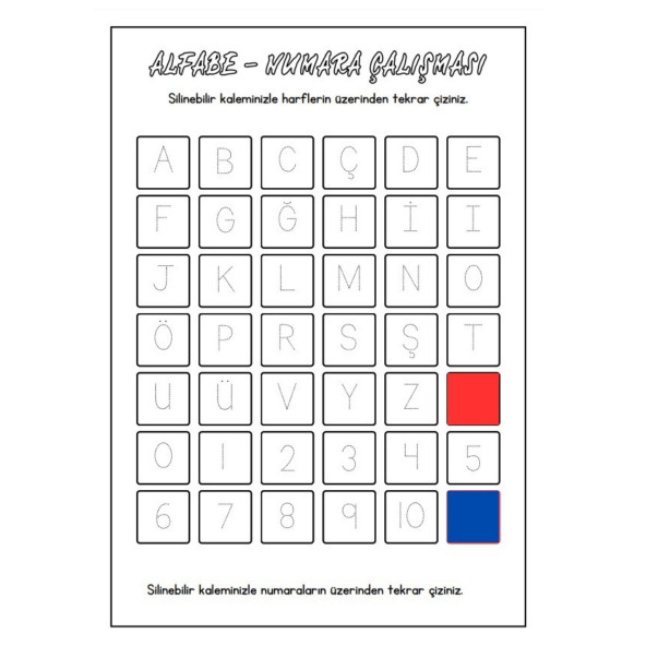 Okul Öncesi Çubuklarla Eğitim Seti (Alfabe-Sayılar-Şekiller) - 6