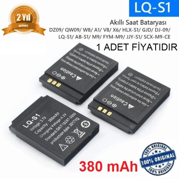 Day LQ-01 DZ09 Akıllı Saat Batarya - Pil 4.2v 380mah