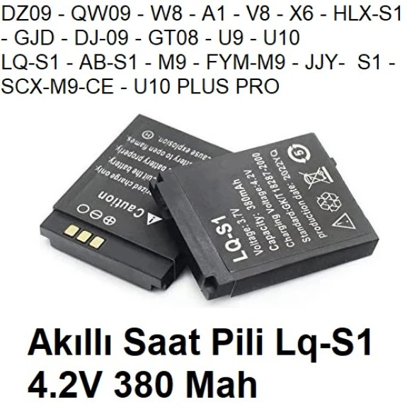 Day LQ-01 U9 Plus Pro Andoroid Akıllı Saat Batarya - Pil 4.2 v 380mah Smart Watch