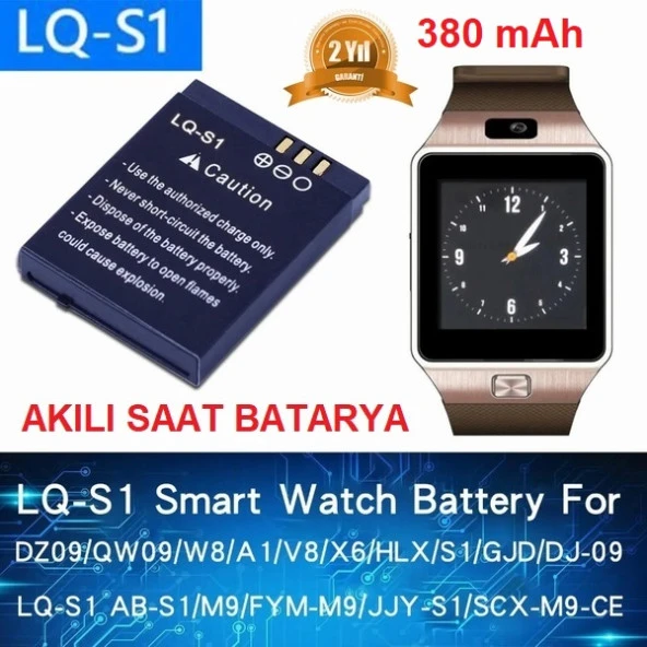 Day LQ-01 SCX-M9-CE Akıllı Saat Batarya - Pil 4.2 v 380mah Smart Watch ürün görseli 1