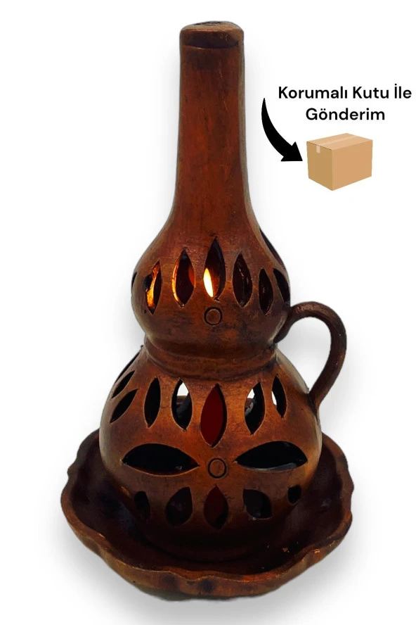 Fırınlanmış Toprak Şamdan Mumluk - 5