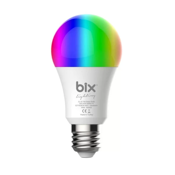 Bix SL-02 Aura 11W Çok Renkli RGB WiFi-Bluetooth Uzaktan Kontrollü Akıllı Ampul