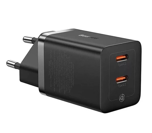 Baseus Gan5 Pro 40W Çift Type-C Girişli Şarj Cihazı İphone 12 13 14 15 Pro Max Şarj Başlık Akım Koruma - 3