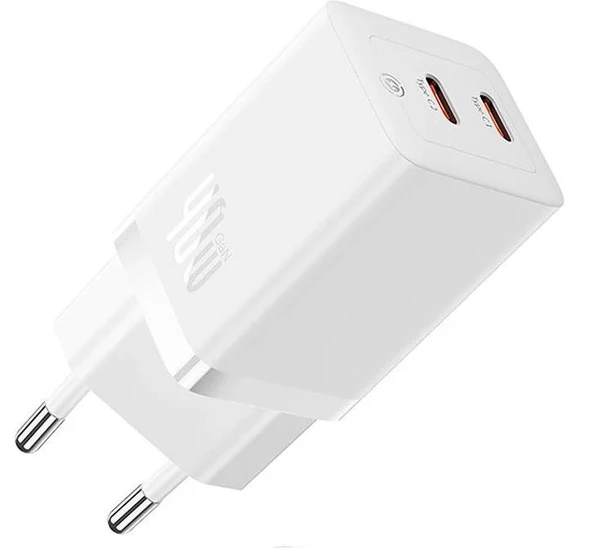 Baseus Gan5 Pro 40W Çift Type-C Girişli Şarj Cihazı İphone 12 13 14 15 Pro Max Şarj Başlık Akım Koruma - 5
