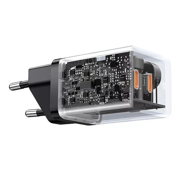 Baseus Gan5 Pro 40W Çift Type-C Girişli Şarj Cihazı İphone 12 13 14 15 Pro Max Şarj Başlık Akım Koruma - 2