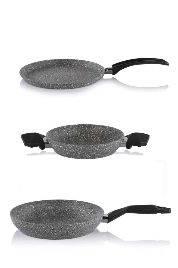 Schafer 24 CM Granit Tava 20 CM Sahan ve Krep Tavası