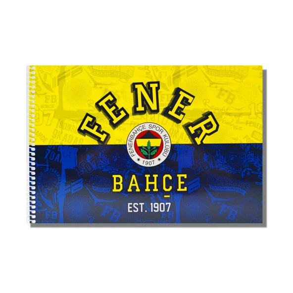 Fenerbahçe 24x34 15 Yaprak Karton Kapak Spiralli Resim Defteri (463633) - 3