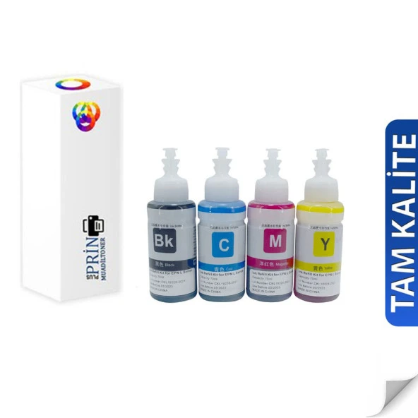 PlusPrint Epson L550 Yazıcılar Için Mürekkep 4 Renk