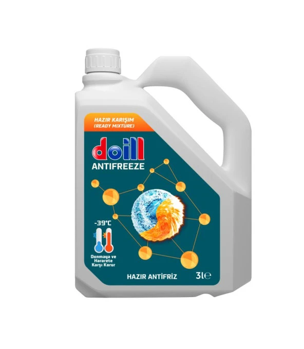 Doill -39 Derece Hazır Karışım 3 Litre Yeşil Antifriz - G11 (Üretim Yılı: 2025)