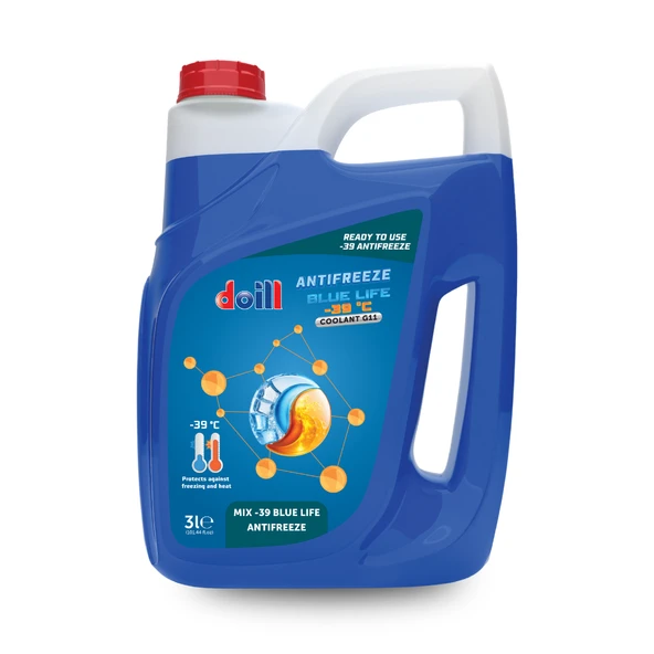 Doill -39 Derece Hazır Karışım 3 Litre Mavi Antifriz - G11 (Üretim Yılı: 2025) - 1