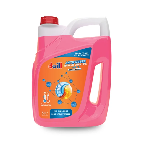 Doill -39 / -40 Derece Hazır Karışım 3 Litre Kırmızı Organik Antifriz - G12 (Üretim Yılı: 2025) ürün görseli