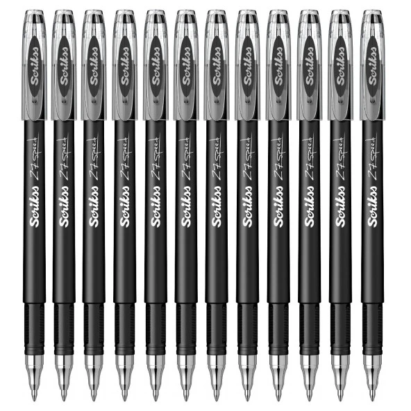 Scrikss Speed Gel Tükenmez Kalem 0.7 Siyah 12 Li