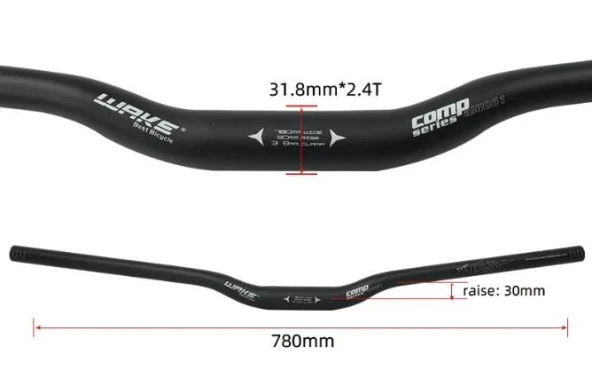 Wake 78cm Gidon+Gidon Boğazı Takım Wake Takım Renkli Gidon Mor - 10