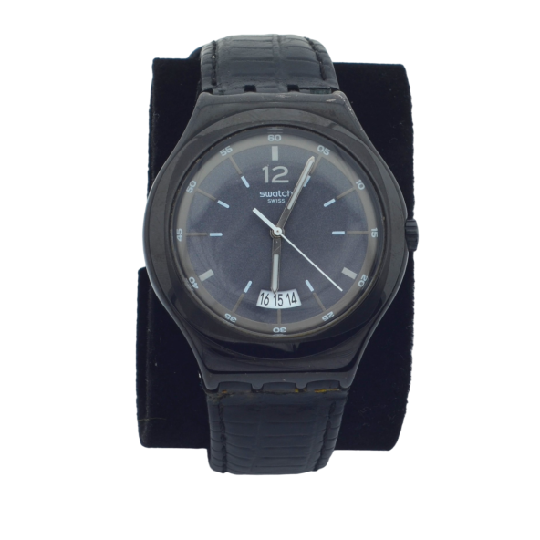 Swatch Siyah Deri Kayış Erkek Kol Saati 2.EL