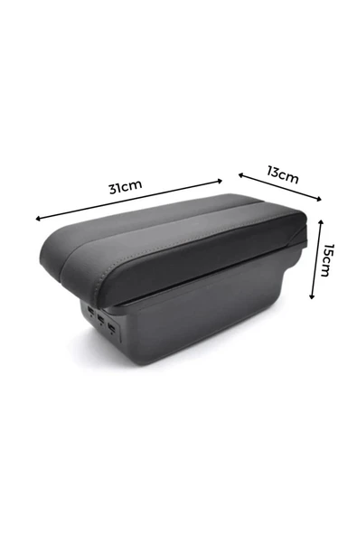 Volkswagen Golf 6 Delmesiz Vidasız Kol Dayama Kolçak Siyah Dikişli - Resim 2