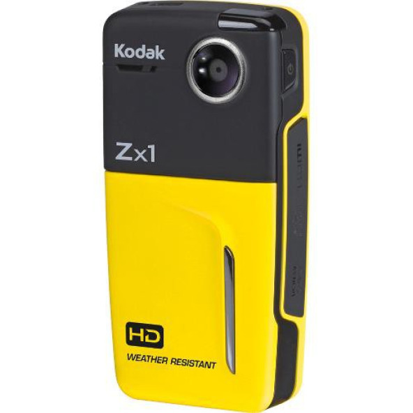 Kodak ZX1 HD CMOS Sensörlü Dijital 720P Dijital Pocket Su Geçirmez Video Kamera SARI