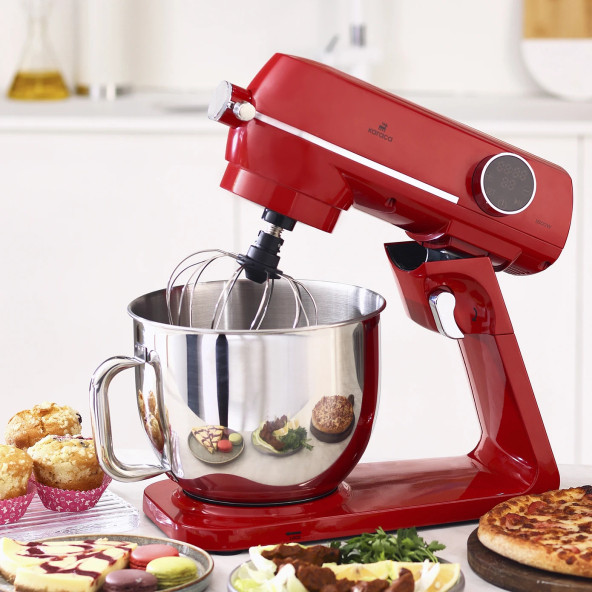 Karaca Multichef Artisan Digital Ekran 7 Litre Döküm Stand Mikser Kırmızı 1800W - 4
