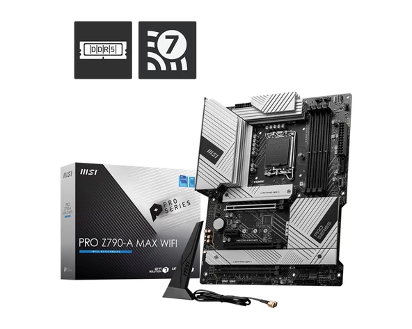 MSI PRO Z790-A MAX WIFI DDR5 7800MHz M.2 HDMI WİFİ ATX 1700p - 10