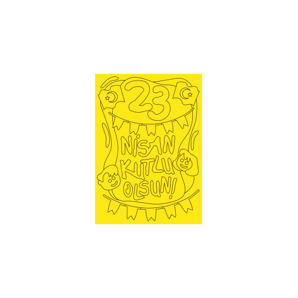 23 Nisan Ulusal Egemenlik ve Çocuk Bayramı Eko Kum Boyama Seti 5 Adet-Red Castle 23NSN-050