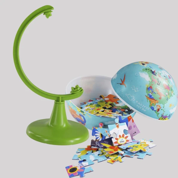 Gürbüz Dino World Globe 15 Cm Küre+ Puzzle 54 Parça 48153 - 2