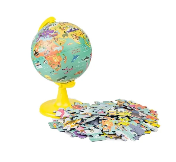 Gürbüz My Wild World Globe 15 Cm Küre+ Puzzle 54 Parça