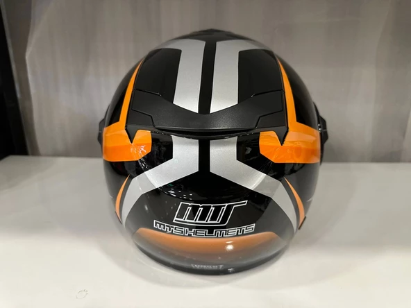 KASK MTS 625 WASP ÇENESİZ GÜNEŞ GÖZLÜKLÜ TURUNCU/SİYAH - 4