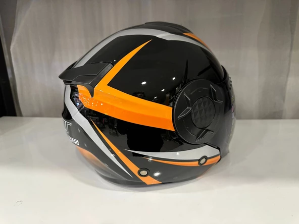 KASK MTS 625 WASP ÇENESİZ GÜNEŞ GÖZLÜKLÜ TURUNCU/SİYAH - 5