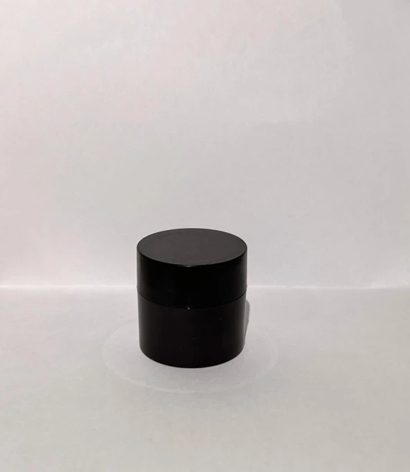 30ml Kahverengi Akrilik Krem Kutusu, Siyah Kapak, Kozmetik Kutu, Plastik Kutu, 50 Adet