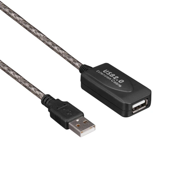 Powermaster Şeffaf USB 10 Metre Uzatma Kablosu