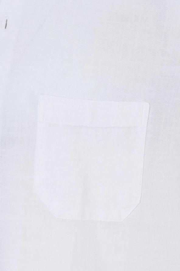 Kısa Kol Regular Kalıp Düz Gömlek - Resim 3