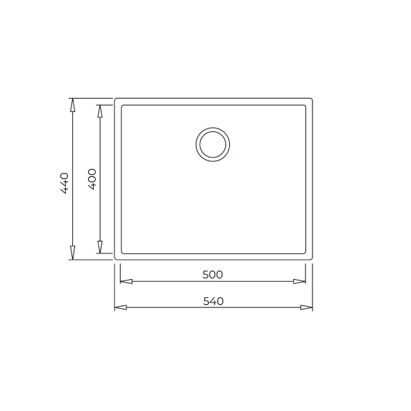 Teka Square 50.40 TG Tezgah Altı Siyah Eviye - Resim 3