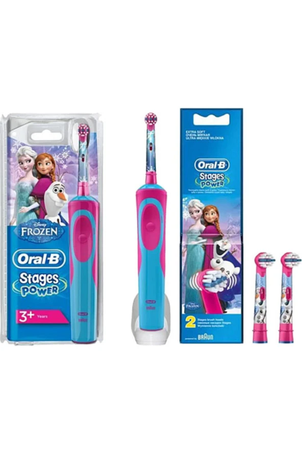 Stages Power Frozen + Frozen 2'li Yedek Başlıklı Şarjlı Çocuk Diş Fırçası