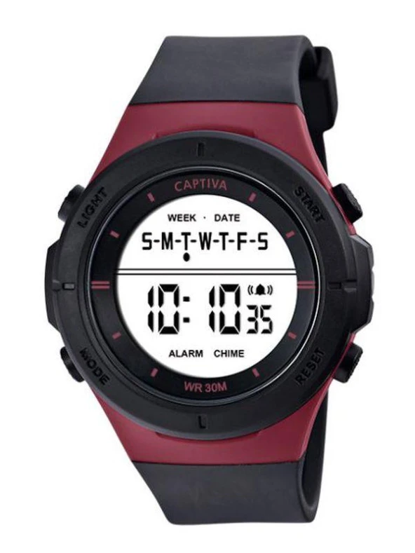 Captiva 30 mt Suya Dayanıklı Digital Alarm-Kronometre-Led Işık Spor Kasa Çoçuk Kol Saati CPT.X006 ürün görseli
