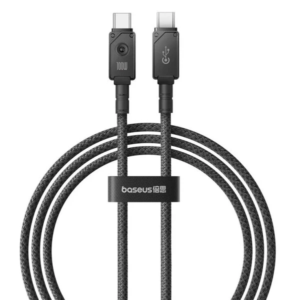 Baseus Led Işıklı E-Marker Çipli Unbreakable Kopmaz Kablo 1Mt Ultra Hızlı 100W Type-C Şarj Kablosu