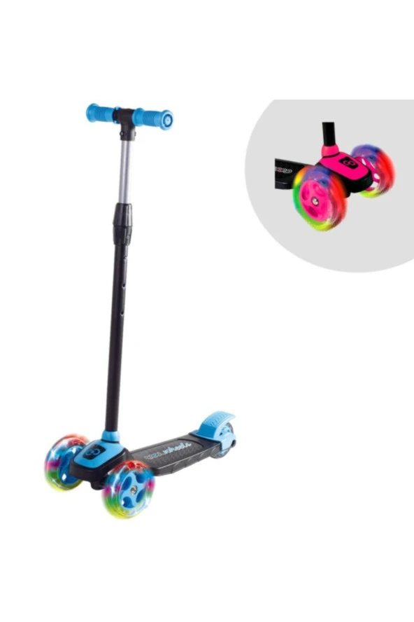 Furkan Toys Cool Wheels Led Işıklı 3 Tekerlekli Yükseklik Ayarlı Twist Çocuk Scooter (3-9 Yaş)