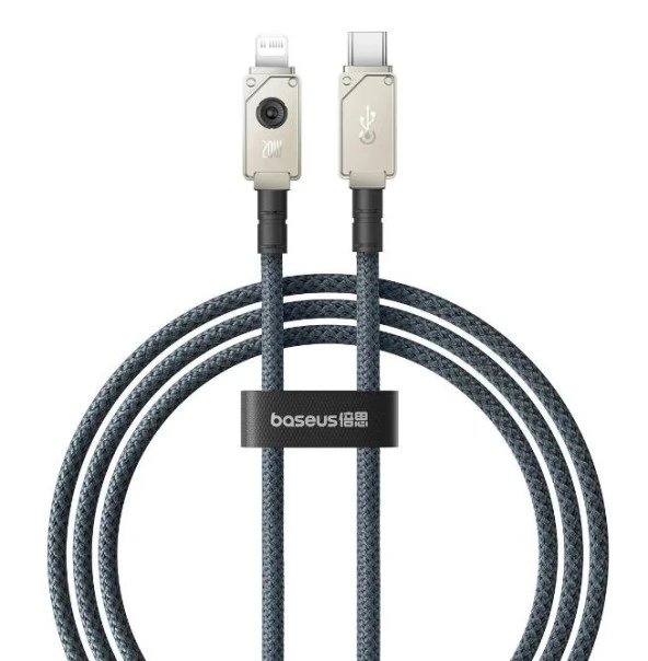 Baseus E-Marker Çipli Kopmaz Kablo 1Mt Ultra Hızlı 20W iPhone Şarj İphone 11 12 13 14 Pro Max Şarj Kablo