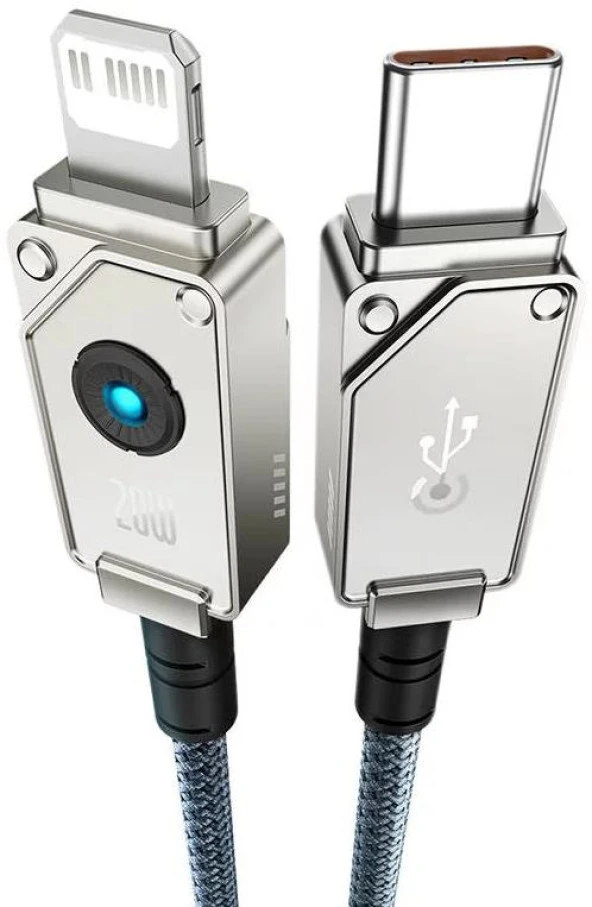 Baseus E-Marker Çipli Kopmaz Kablo 1Mt Ultra Hızlı 20W iPhone Şarj İphone 11 12 13 14 Pro Max Şarj Kablo - 2