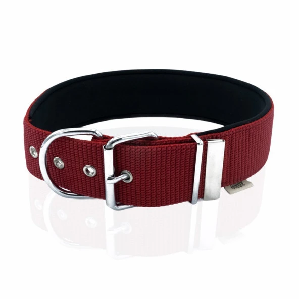 Doggie Konfor Dokuma Köpek Boyun Tasması Kırmızı 5x60-70 Cm Large