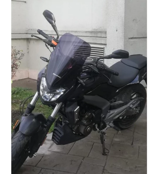 Bajaj Dominar 250 -400 Füme Ön Cam Siperlik ,Biadil Marka Tur Camı 42 Cm (2017-2024) _Supermoto - 3