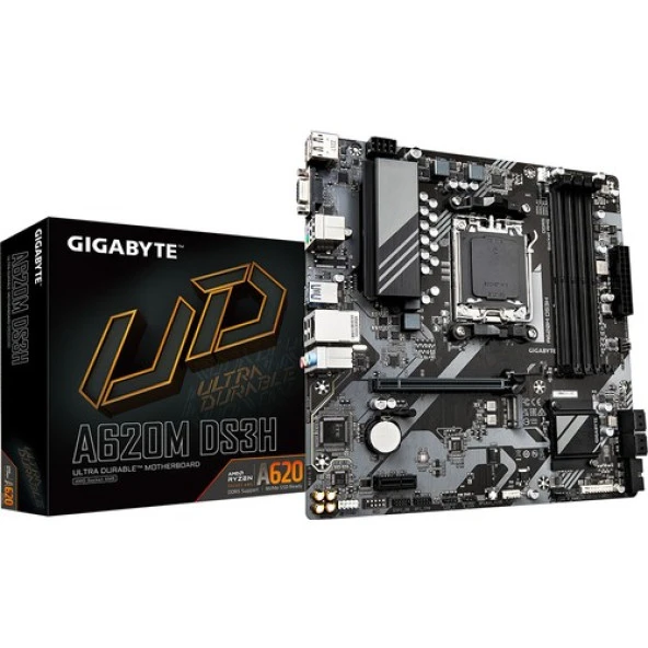 Gigabyte A620M DS3H 6400 Mhz (O.C) DDR5 Soket Am5 mAtx Anakart