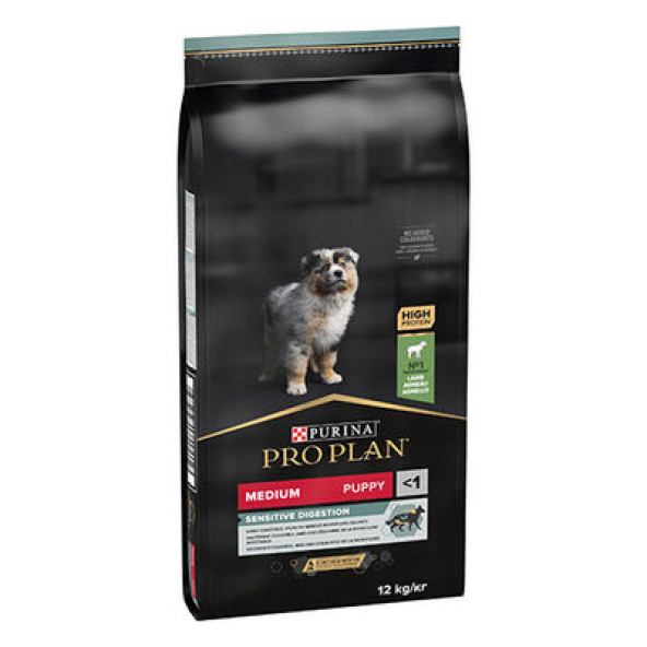 Pro Plan Medium Puppy Sensitive Digestion Kuzulu Orta Irk Yavru Köpek Maması 3 X 1 Kg Açık Paket