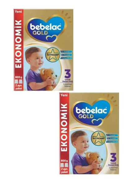 Bebelac Gold 3 Devam Sütü 800 gr X 2 Adet Avantaj Paket -KOFRE