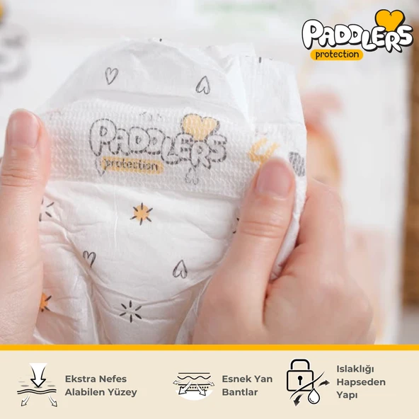 Paddlers Protection Bebek Bezi 6 Numara X-Large 64 Adet (15+Kg) 2'Li Jumbo Set - Resim 7