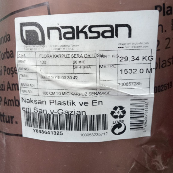 Karpuz sera şeffaf Mulch 100 Cm 20 Micron 35 Kg. - 5
