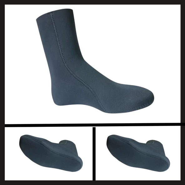 Uyguna-Yakala Siyah S 38-39 Neopren Termal Mest Çorap-MLZ.103 ürün görseli